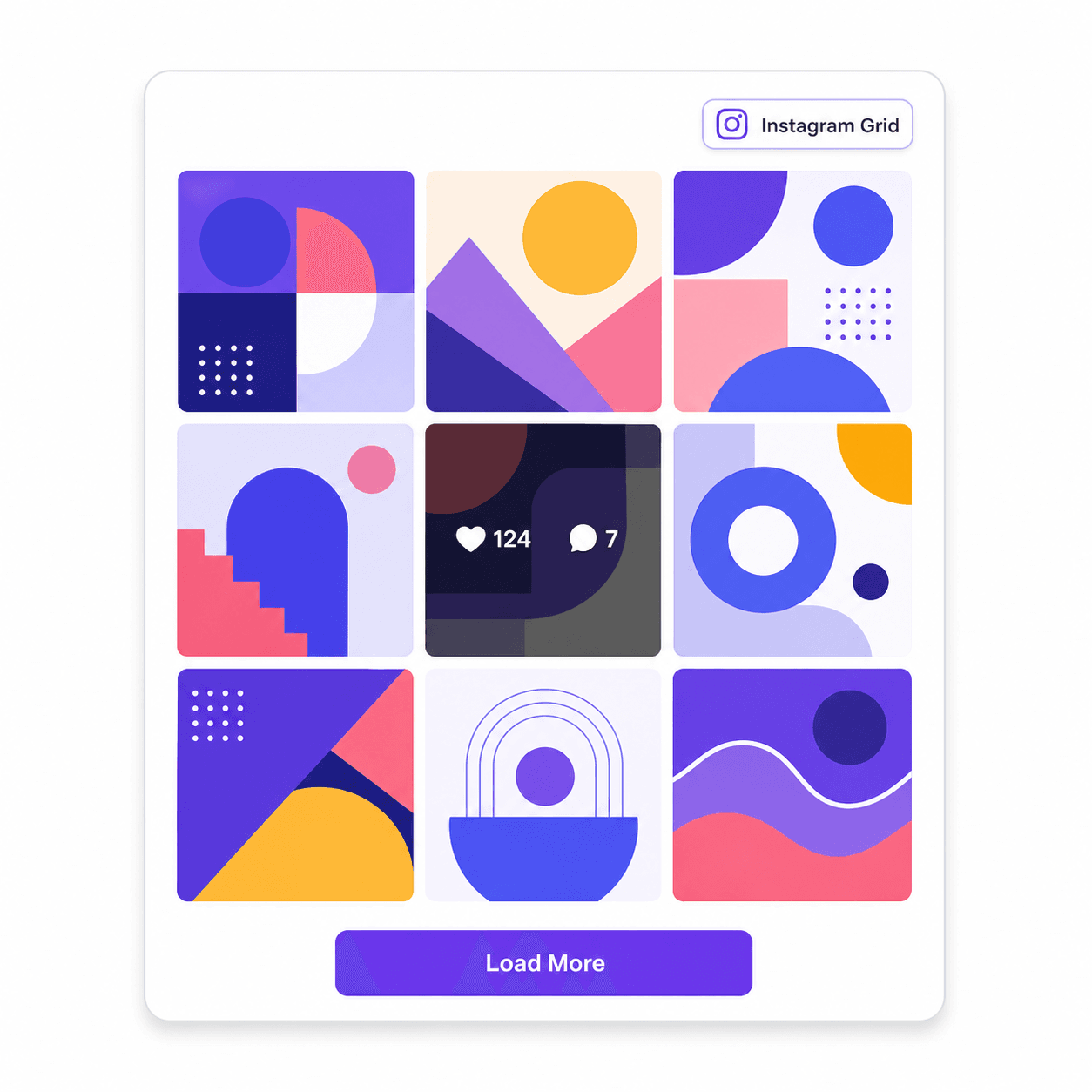 Instagram Grid layout template