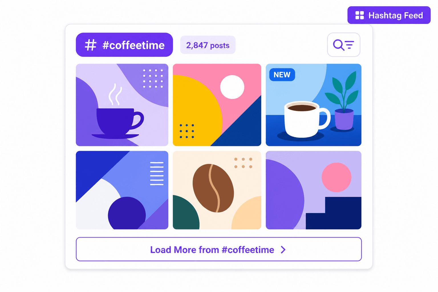 Hashtag Feed template for UGC campaigns